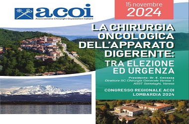 Clicca per accedere all'articolo La Chirurgia Oncologia dell'apparato digerente: tra elezione ed urgenza - Congresso Regionale ACOI Lombardia