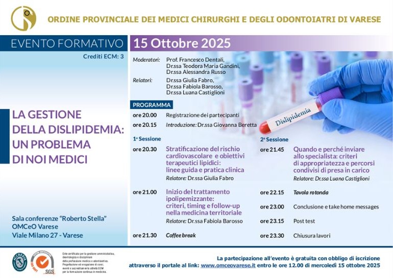 Clicca per accedere all'articolo LA GESTIONE DELLA DISLIPIDEMIA: UN PROBLEMA DI NOI MEDICI